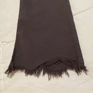 XCVI Wearables Dark Gray Frayed Hem Pants